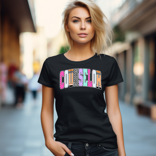 Counselor Checkerboard Tee