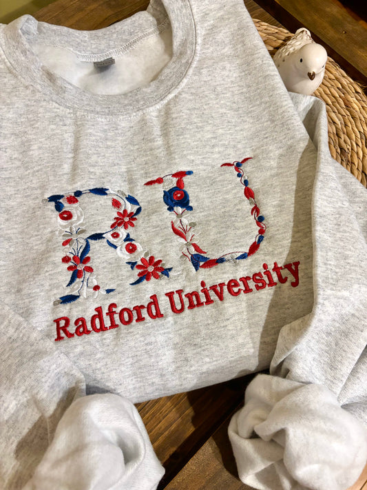 University Floral Sweatshirt (any school)