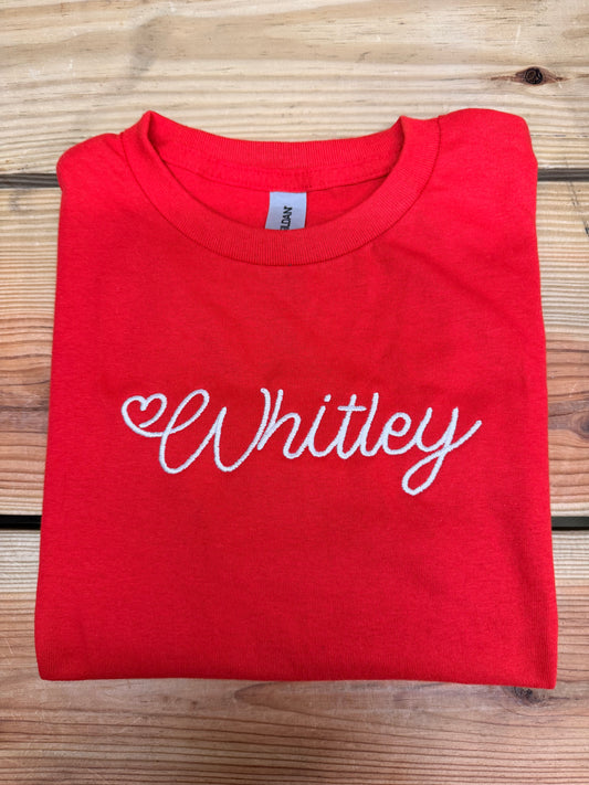 Valentine's Custom Name (Embroidered)