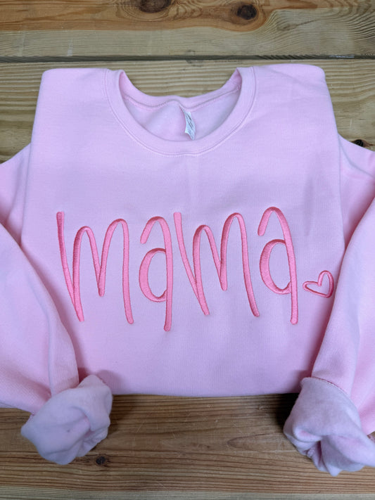 Mama Heart Monochrome (Embroidered)