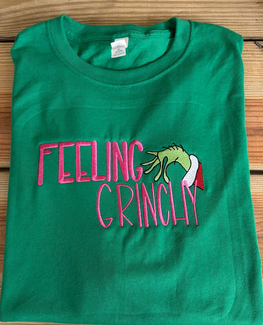 Feeling Grinchy Embroidered Shirt