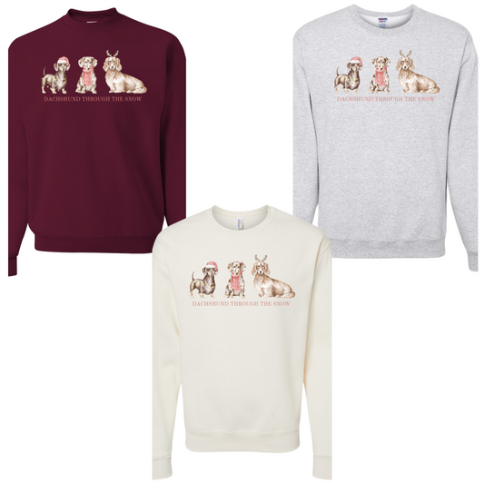 Dachshund Christmas crewneck