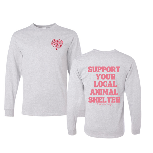 Animal Shelter Heart Design Tee