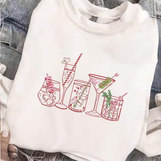 Valentine Fun Drink Crewneck (Embroidered)